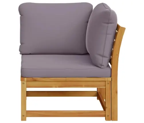 Dārza Stūra Dīvāns Ar Matračiem, 73X73X65Cm, Akācijas Masīvkoks Vidaxl