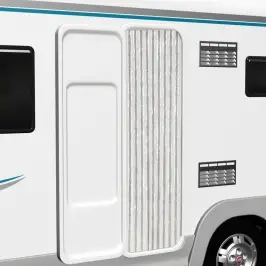 Užuolaida Nuo Musių, Šviesiai Pilka Ir Balta, 56X185cm Šenilis