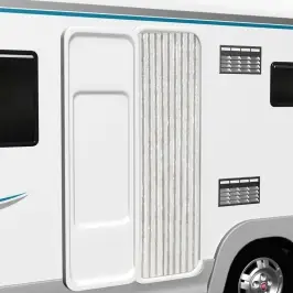 Kukaiņu Aizkars, Gaiši Pelēks Un Balts, 56X200 Cm, Šenils Vidaxl