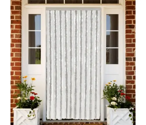 Užuolaida Nuo Musių, Šviesiai Pilka Ir Balta, 90X220cm Šenilis