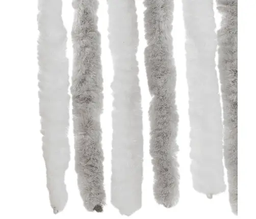 Kukaiņu Aizkars, Gaiši Pelēks Un Balts, 100X200 Cm, Šenils Vidaxl