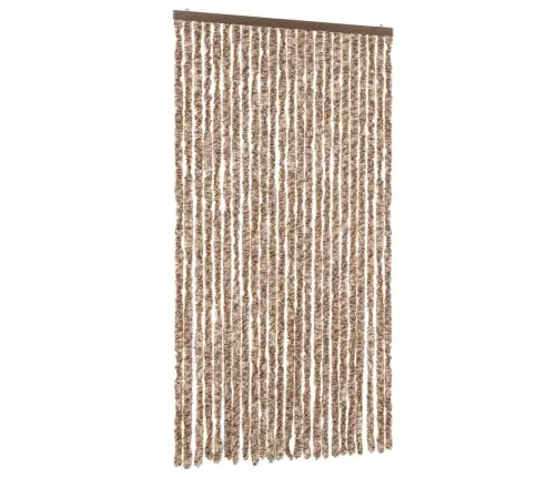 Kukaiņu Aizkars, Bēšs Un Tumši Brūns, 100X200 Cm, Šenils Vidaxl