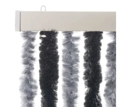 Kukaiņu Aizkars, Pelēks Un Melns, 56X185 Cm, Šenils Vidaxl