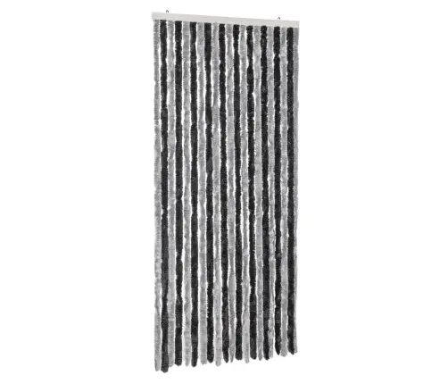 Kukaiņu Aizkars, Pelēks Un Melns, 90X200 Cm, Šenils Vidaxl