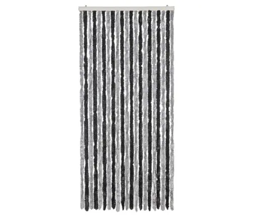 Kukaiņu Aizkars, Pelēks Un Melns, 90X200 Cm, Šenils Vidaxl