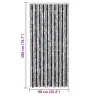 Kukaiņu Aizkars, Pelēks Un Melns, 90X200 Cm, Šenils Vidaxl