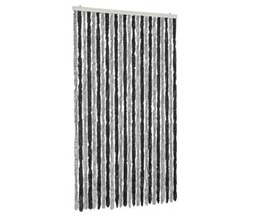 Kukaiņu Aizkars, Pelēks Un Melns, 100X200 Cm, Šenils Vidaxl