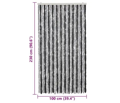 Putukakardin, Hall Ja Must, 100 X 230 cm Šenill
