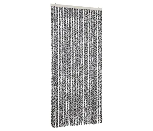 Kukaiņu Aizkars, 90X200 Cm, Melns Un Balts Šenils Vidaxl