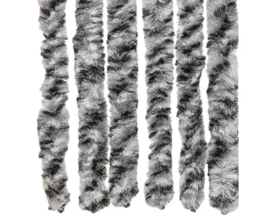 Kukaiņu Aizkars, 90X200 Cm, Melns Un Balts Šenils Vidaxl