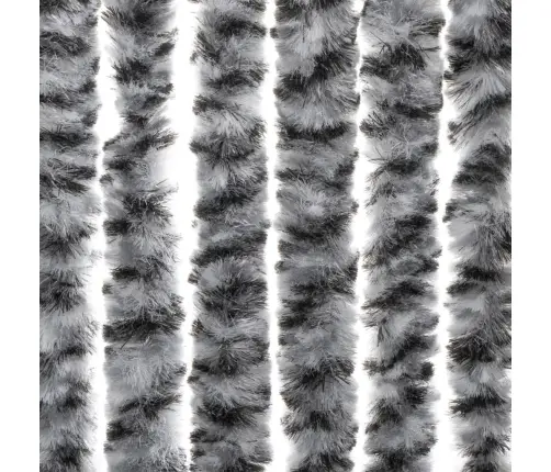 Kukaiņu Aizkars, 90X200 Cm, Melns Un Balts Šenils Vidaxl