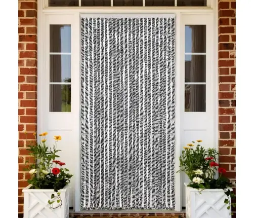 Putukakardin, Hall/Must/Valge, 100 X 220 cm Šenill