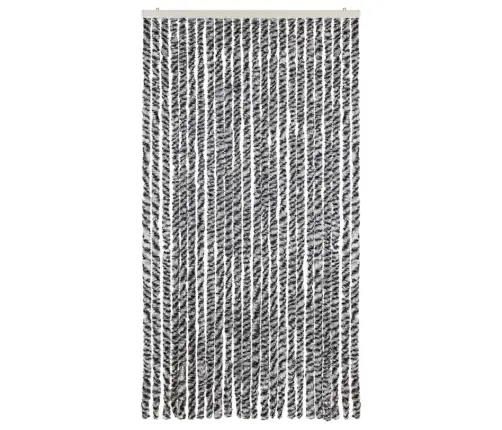 Kukaiņu Aizkars, 100X230 Cm, Melns Un Balts Šenils Vidaxl