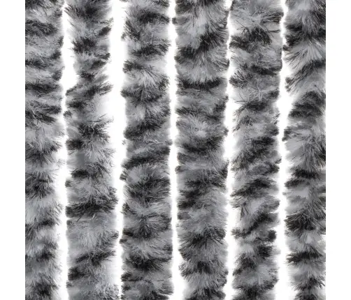 Kukaiņu Aizkars, 100X230 Cm, Melns Un Balts Šenils Vidaxl