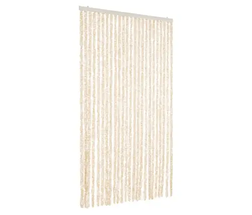 Kukaiņu Aizkars, Bēšs Un Balts, 100X230 Cm, Šenils Vidaxl