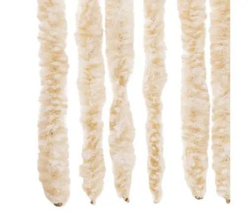 Kukaiņu Aizkars, Bēšs Un Balts, 100X230 Cm, Šenils Vidaxl