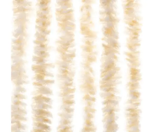 Kukaiņu Aizkars, Bēšs Un Balts, 100X230 Cm, Šenils Vidaxl