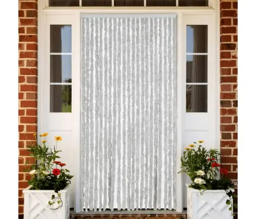 Kukaiņu Aizkars, Pelēks, 90X200 Cm, Šenils Vidaxl