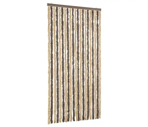 Kukaiņu Aizkars, Tumši Brūns Un Bēšs, 90X220 Cm, Šenils Vidaxl