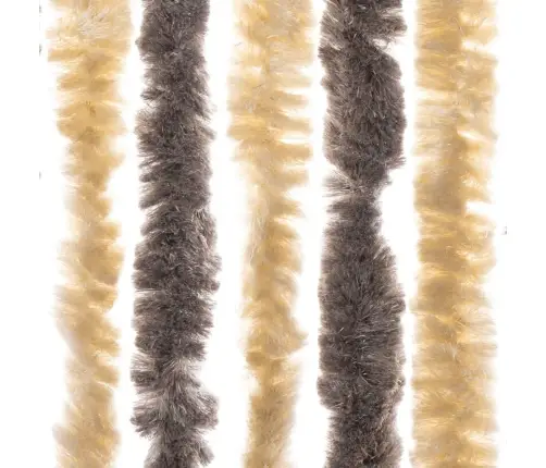 Kukaiņu Aizkars, Tumši Brūns Un Bēšs, 100X200 Cm, Šenils Vidaxl