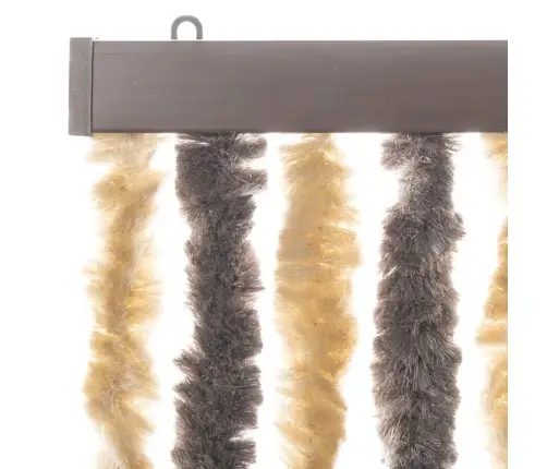 Kukaiņu Aizkars, Tumši Brūns Un Bēšs, 100X220 Cm, Šenils Vidaxl