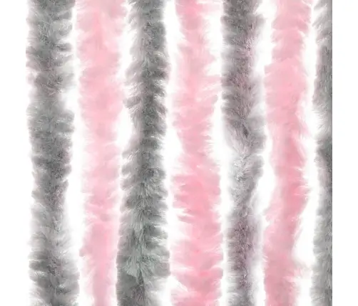 Užuolaida Nuo Musių, Pilka Ir Rožinė, 100X200Cm Šenilis