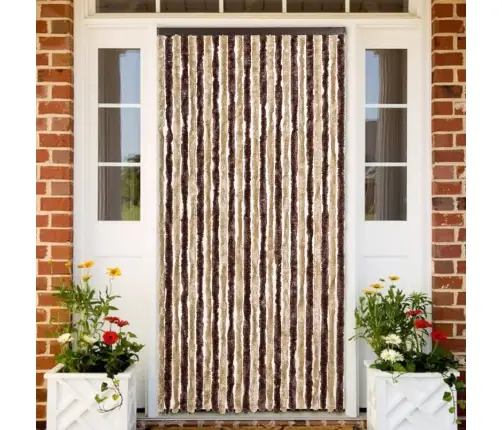 Užuolaida Nuo Musių, Smėlio Ir Šviesiai Ruda, 100X200Cm Šenilis