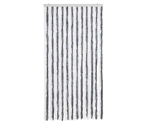 Kukaiņu Aizkars, Pelēks Un Balts, 100X200 Cm, Šenils Vidaxl