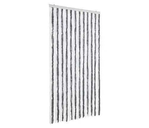 Kukaiņu Aizkars, Pelēks Un Balts, 100X230 Cm, Šenils Vidaxl