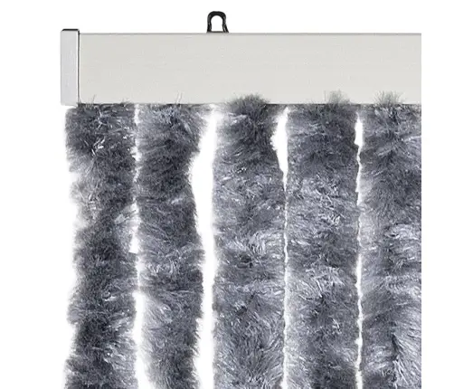 Kukaiņu Aizkars, Sudrabains, 100X200 Cm, Šenils Vidaxl