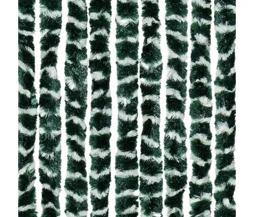 Kukaiņu Aizkars, Zaļš Un Balts, 100X200 Cm, Šenils Vidaxl