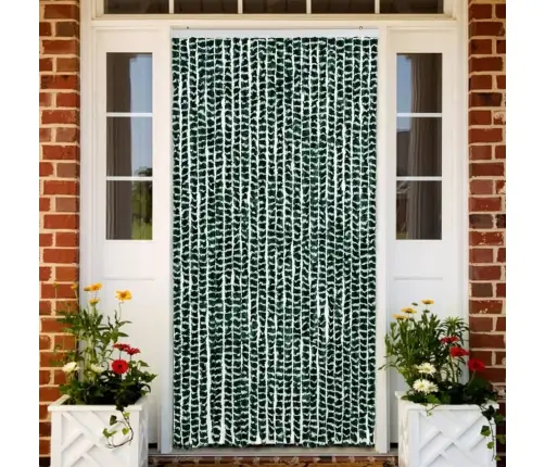 Užuolaida Nuo Musių, Žalia Ir Balta, 100X230cm Šenilis