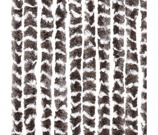 Kukaiņu Aizkars, Brūns Un Balts, 100X200 Cm, Šenils Vidaxl