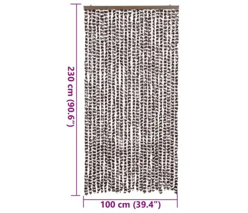 Putukakardin, Pruun Ja Valge, 100 X 230 cm Šenill