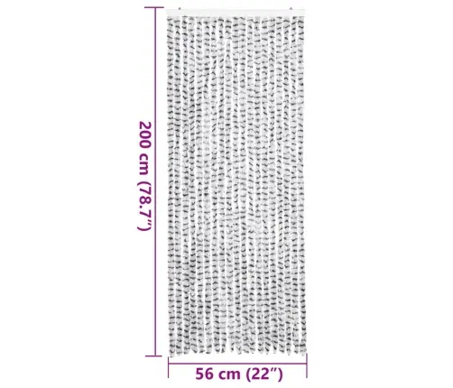 Kukaiņu Aizkars, Gaiši Pelēks Un Tumši Pelēks, 56X200 Cm Vidaxl