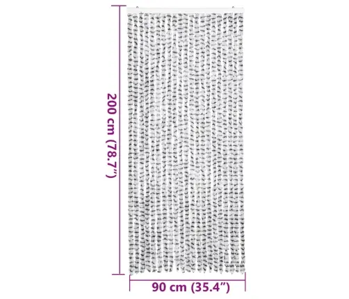 Kukaiņu Aizkars, Gaiši Pelēks Un Tumši Pelēks, 90X200 Cm Vidaxl