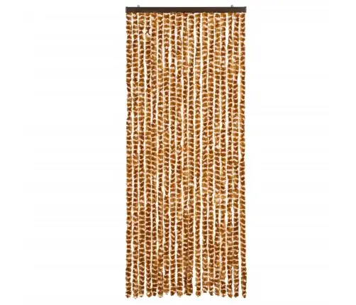 Kukaiņu Aizkars, Dzeltenbrūns Un Balts, 56X200 Cm, Šenils Vidaxl