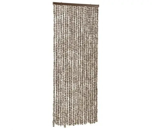 Kukaiņu Aizkars, Pelēkbrūns Un Balts, 56X200 Cm, Šenils Vidaxl