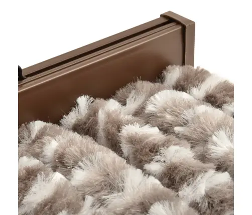 Kukaiņu Aizkars, Pelēkbrūns Un Balts, 56X200 Cm, Šenils Vidaxl