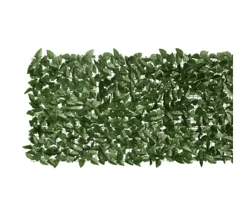 Balkona Aizslietnis Ar Tumši Zaļām Lapām, 200X75 Cm Vidaxl