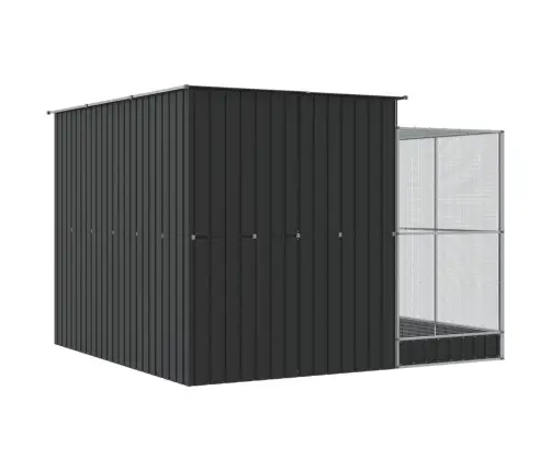 Linnumaja Pikendusega, Hõbedane, 290 X 303 X 216 cm Teras