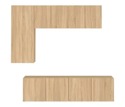 5-Osaline Telerikappide Komplekt, Sonoma Tamm, Tehispuit