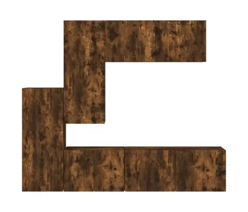 5-Daļīgs Tv Skapīšu Komplekts, Koka Krāsa, Inženierijas Koks Vidaxl