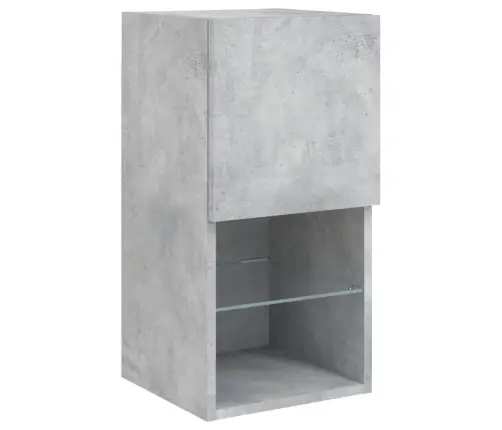 Tv Sienas Skapīši Ar Led, 4 Gab., Betona Pelēki Vidaxl