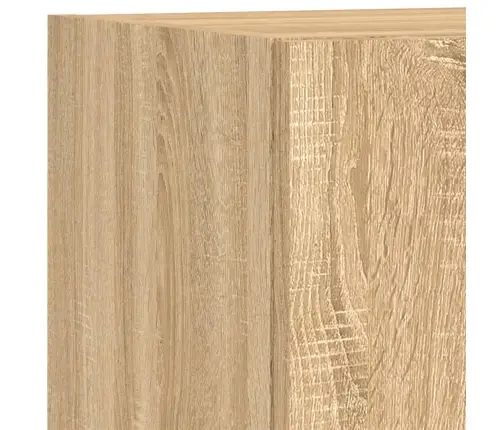 Tv Sienas Skapīši Ar Led, 4 Gab., Koka Krāsa Vidaxl