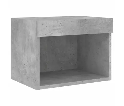 Tv Sienas Skapīši Ar Led, 4 Gab., Betona Pelēki Vidaxl