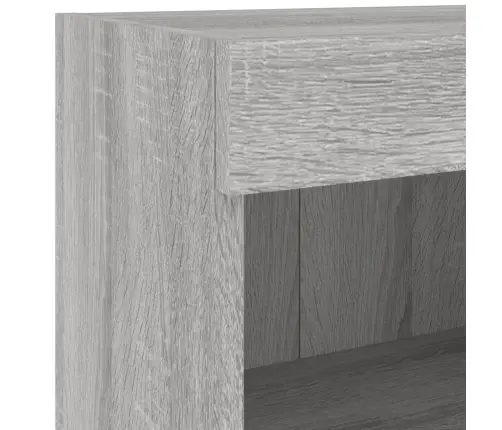 Sieninė Tv Sekcija Su Led, 7 Dalių, Pilka Ąžuolo, Mediena Sieninė Tv Sekcija Su Led, 7 Dalių, Pilka Ąžuolo, Mediena