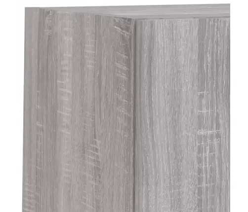 Sieninė Tv Sekcija Su Led, 8 Dalių, Pilka Ąžuolo, Mediena Sieninė Tv Sekcija Su Led, 8 Dalių, Pilka Ąžuolo, Mediena