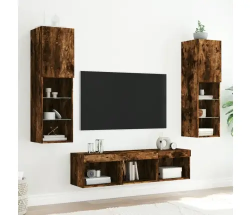 5-Daļīgs Tv Skapīšu Komplekts Ar Led, Ozola, Inženierijas Koks Vidaxl 5-Daļīgs Tv Skapīšu Komplekts Ar Led, Ozola, Inženierijas Koks Vidaxl