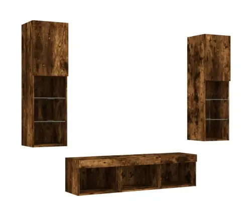 5-Daļīgs Tv Skapīšu Komplekts Ar Led, Ozola, Inženierijas Koks Vidaxl 5-Daļīgs Tv Skapīšu Komplekts Ar Led, Ozola, Inženierijas Koks Vidaxl